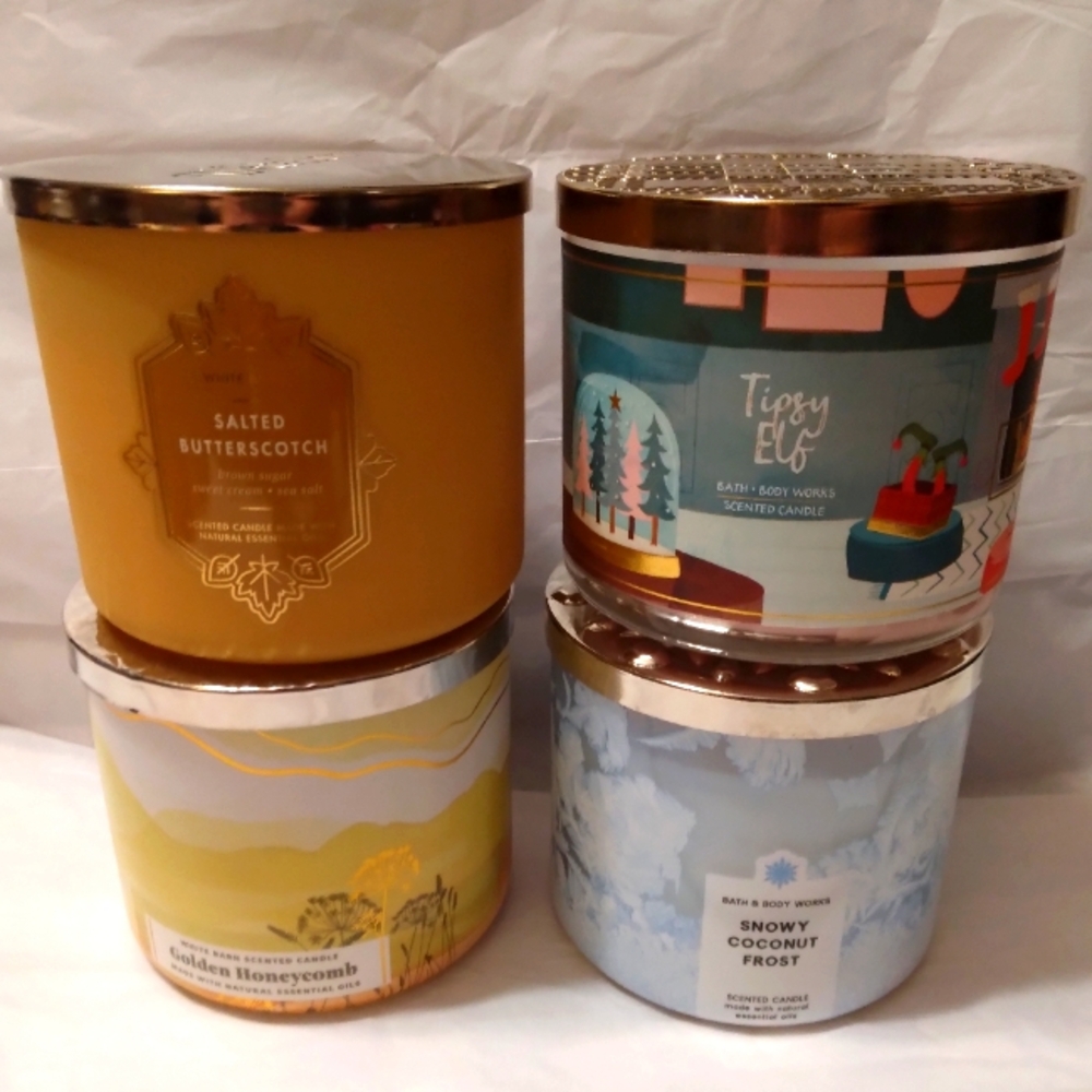 Bath and Body Works 3 Wick Candle Bundle